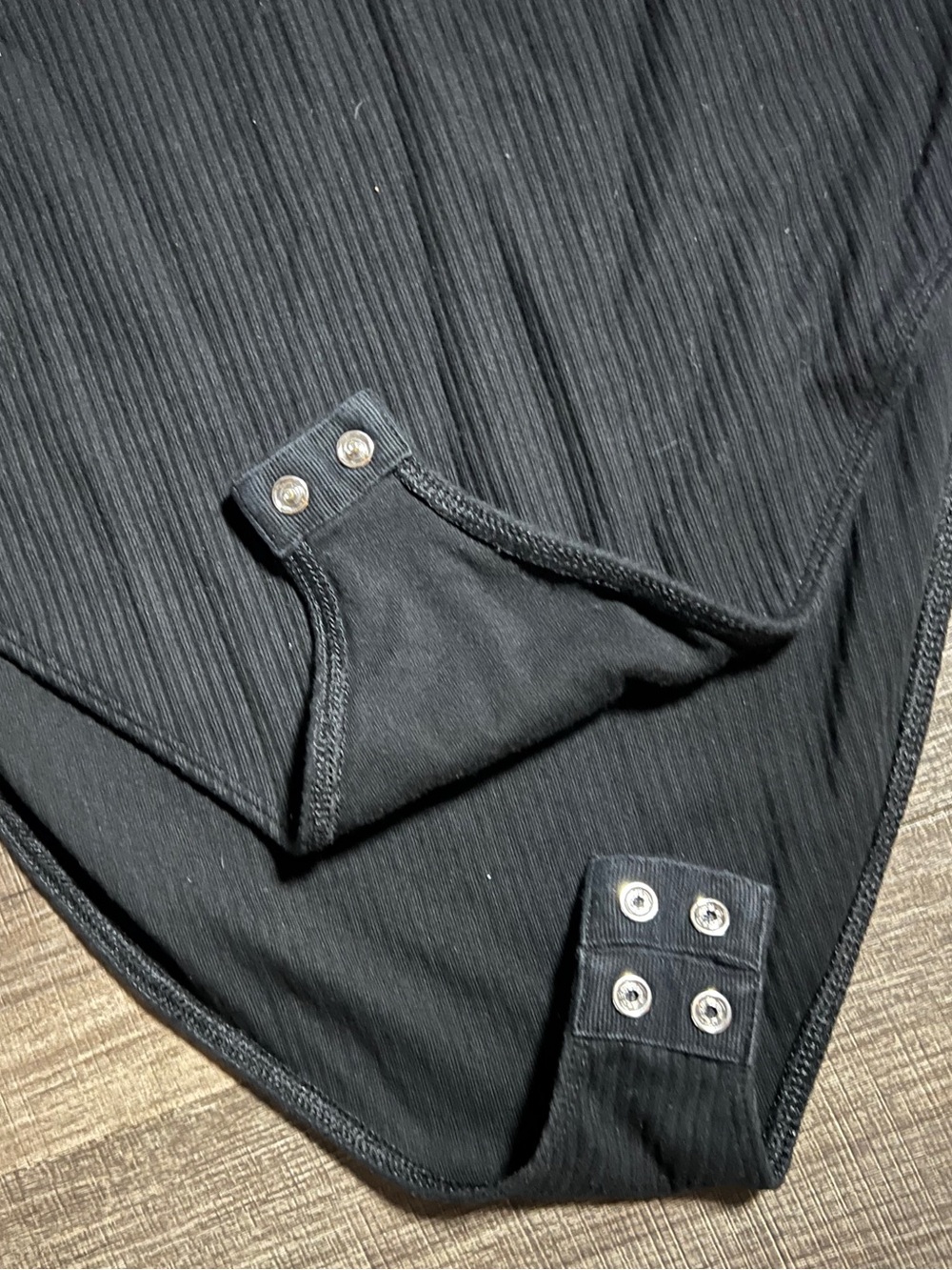 Women's Old Navy Black Long-Sleeve Square Neck Bodysuit - Picture 4 of 5